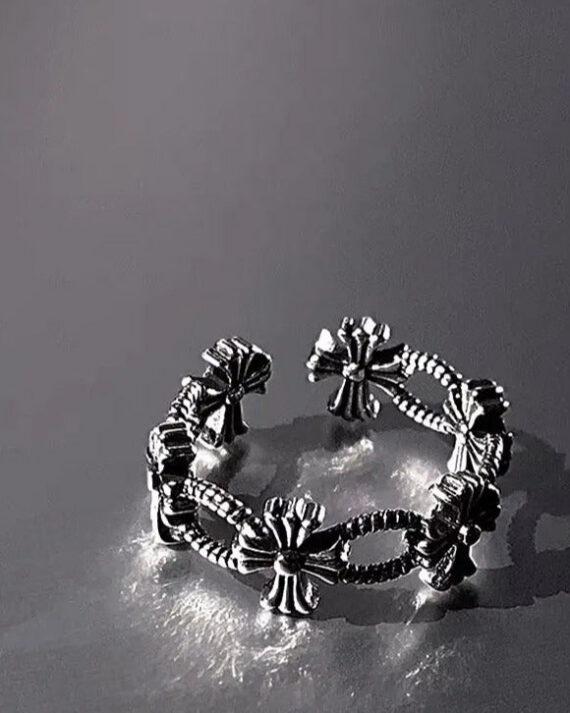 Cross Corona Goth Rings