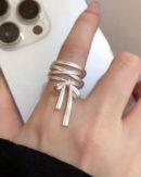 DIY Silk Sterling Silver Bow Silk Ribbon Rings