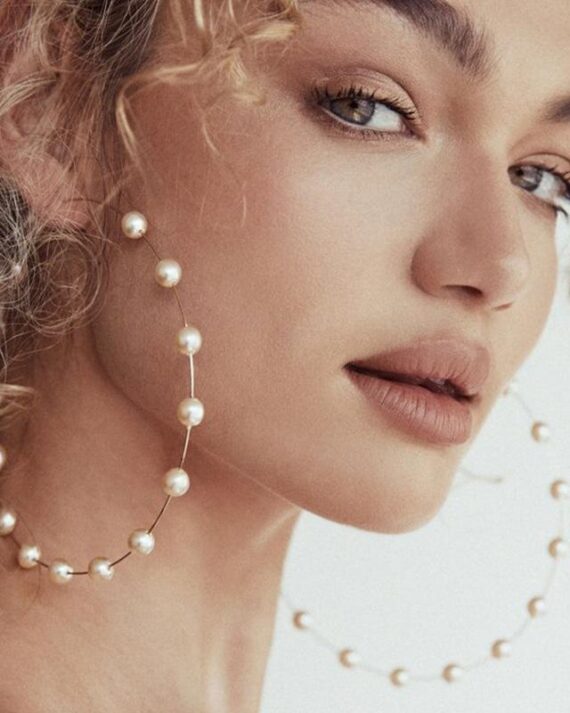 Trendy Exaggerated Pearl Earrings