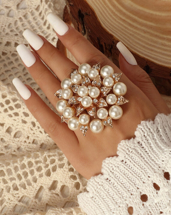 Original Vintage Statement Beads Ring