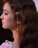 Retro Gold Sterling Silver Overgild Pearl Tassel Hairpin