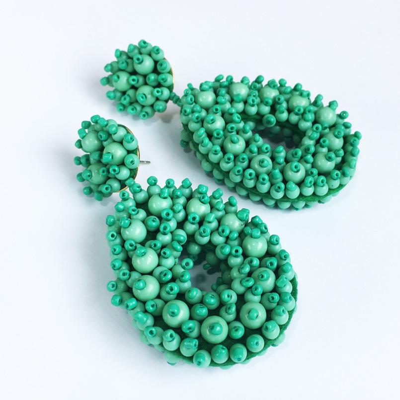 Uskae Bohemian Woven Bead Earrings