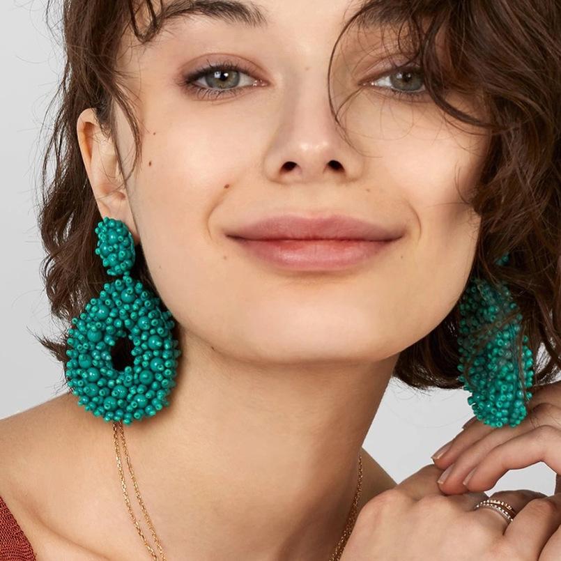 Uskae Bohemian Woven Bead Earrings