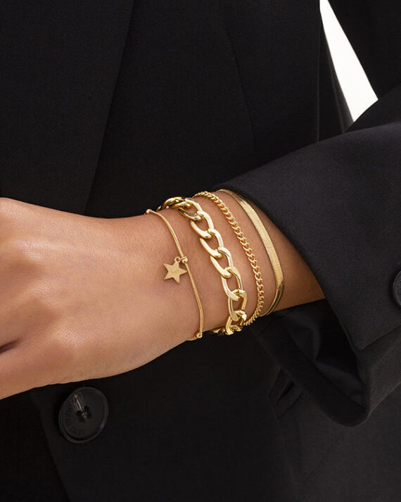 Chic Hip-Hop Punk Chains Bracelet